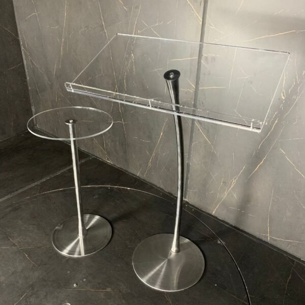 Púlpito e Mesa Hillsong Original de Aço Inox e Acrílico - Imagem 6