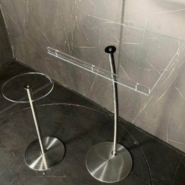 Púlpito e Mesa Hillsong Slim em Aço Inox e Acrílico - Imagem 3