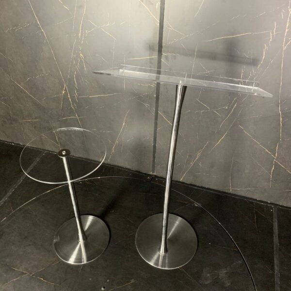 Púlpito e Mesa Hillsong Original de Aço Inox e Acrílico - Imagem 7
