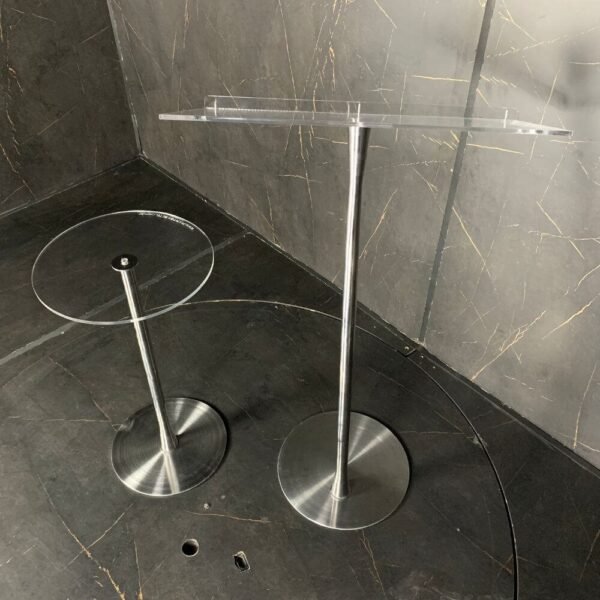 Púlpito e Mesa Hillsong Original de Aço Inox e Acrílico - Imagem 8