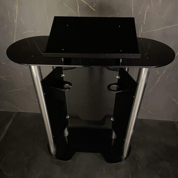Púlpito de Acrílico Preto Davi com Aço Inox 304 - Imagem 3