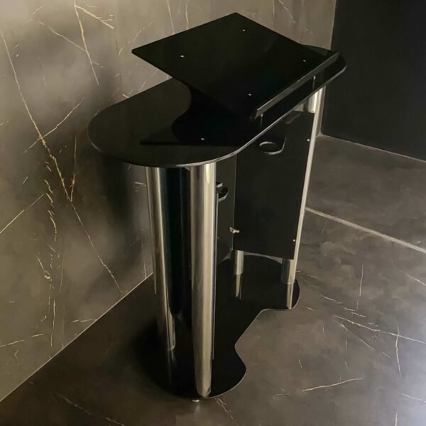 Púlpito de Acrílico Preto Davi com Aço Inox 304 - Imagem 4