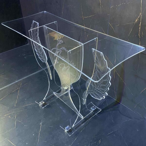 Mesa de Ceia em Acrílico Virgem Em Memória de Mim - Imagem 2