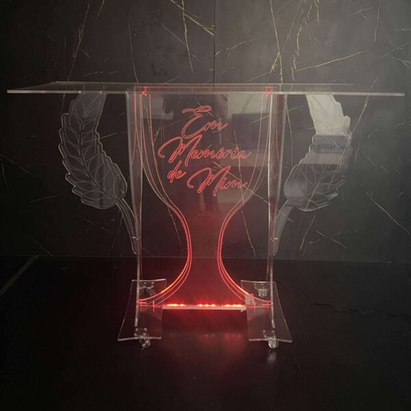Mesa de Ceia em Acrílico Virgem Em Memória de Mim - Imagem 5